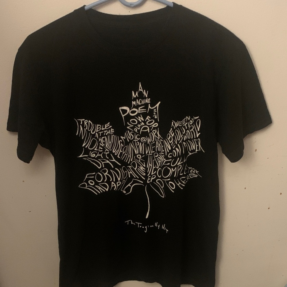 Awesome Tragically Hip Black Graphic T-Shirt SZ Small